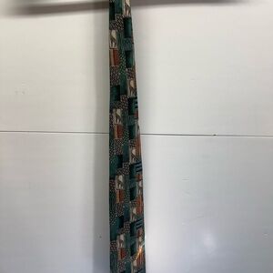 Vintage Dior Green Teal Patterned Giraffe Motif Tie